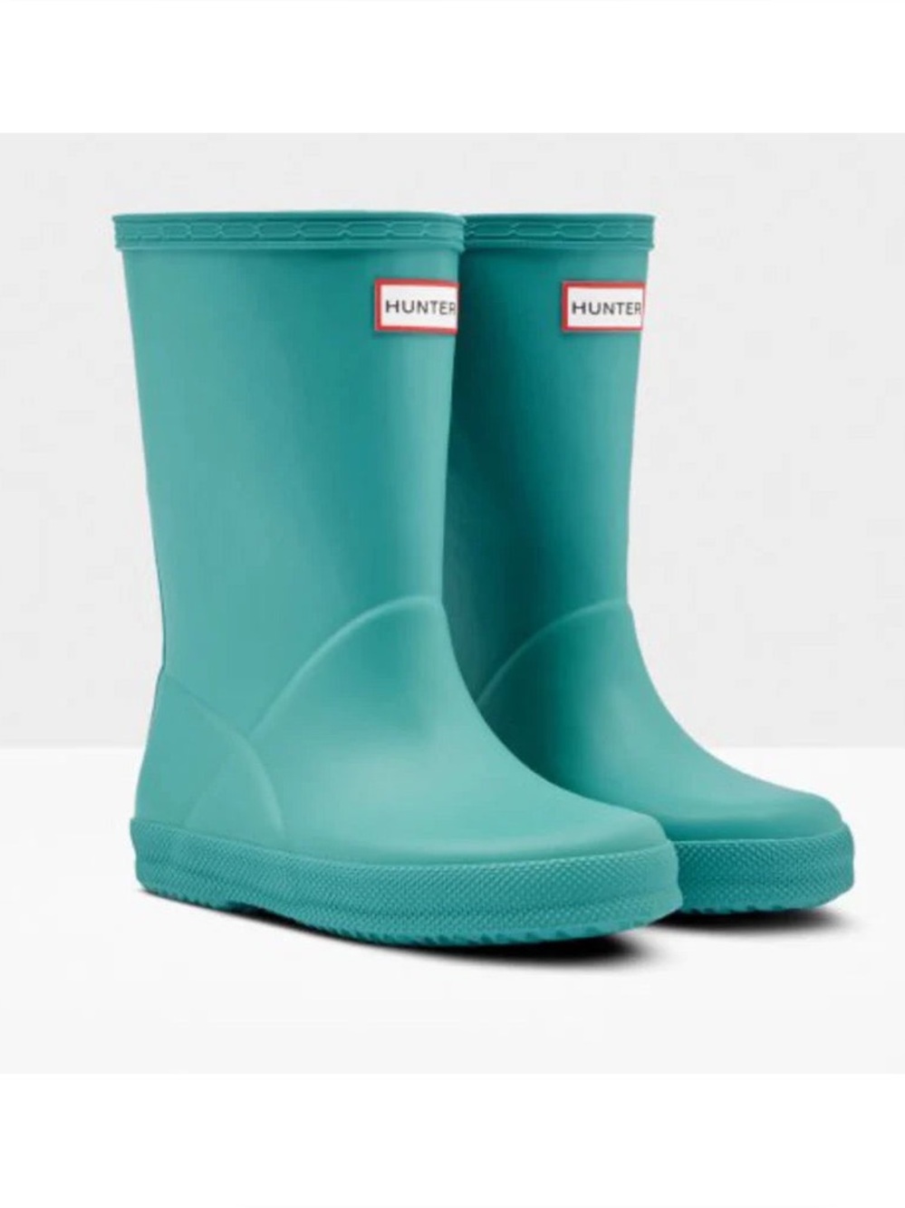 Hunter Kids' Teal Rubber Rain Boots